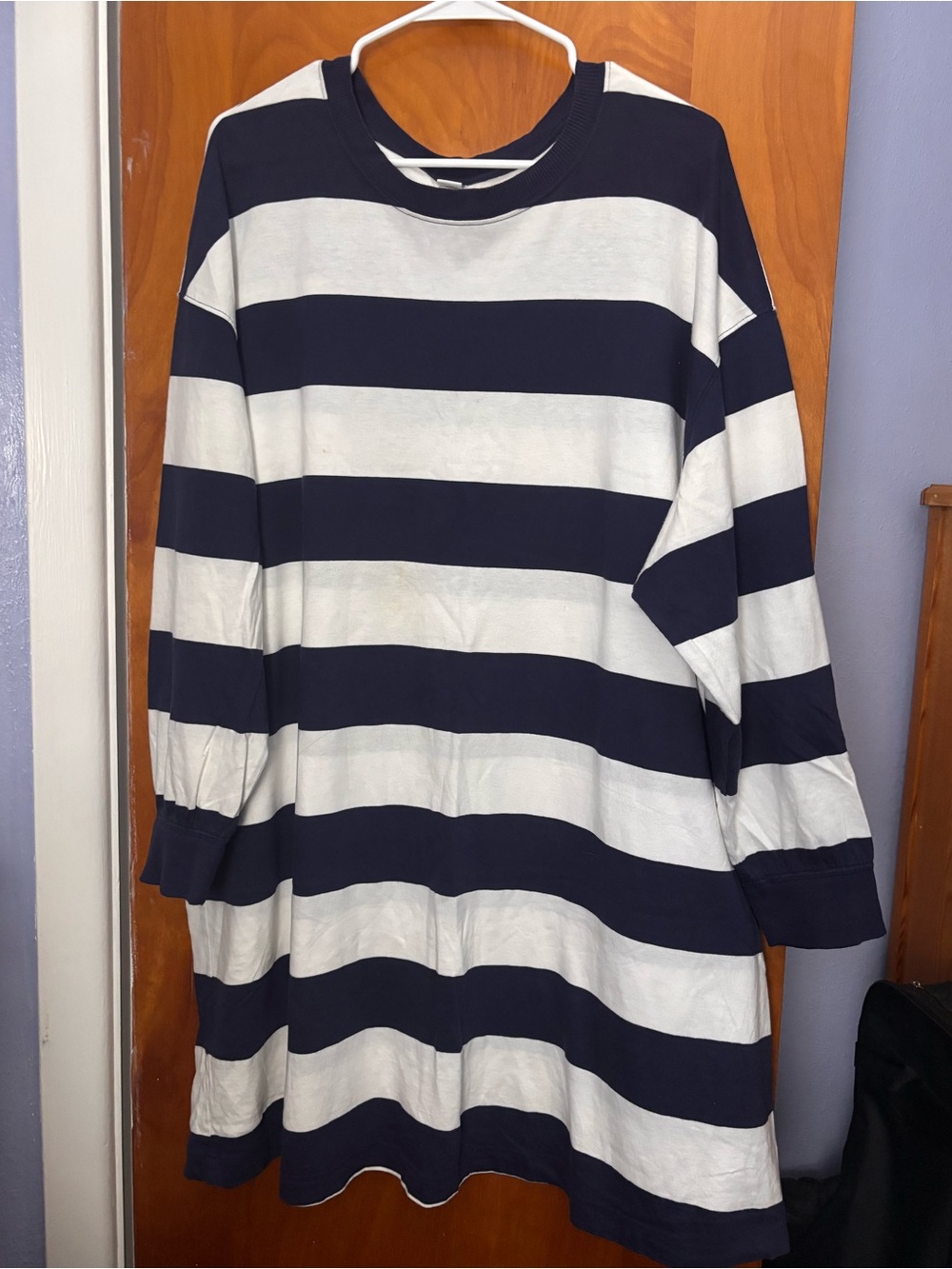 Old Navy Striped Navy and White Dress